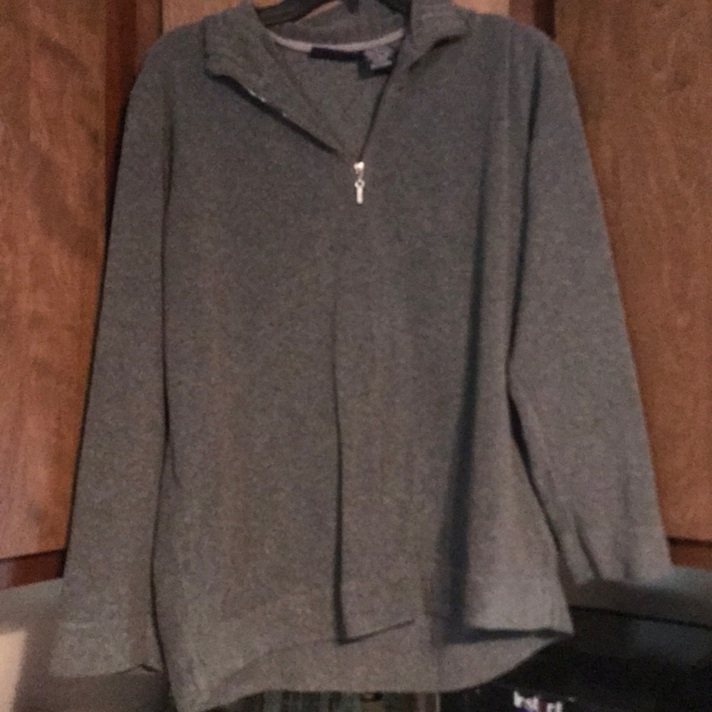 Woman’s gray sweatshirt
